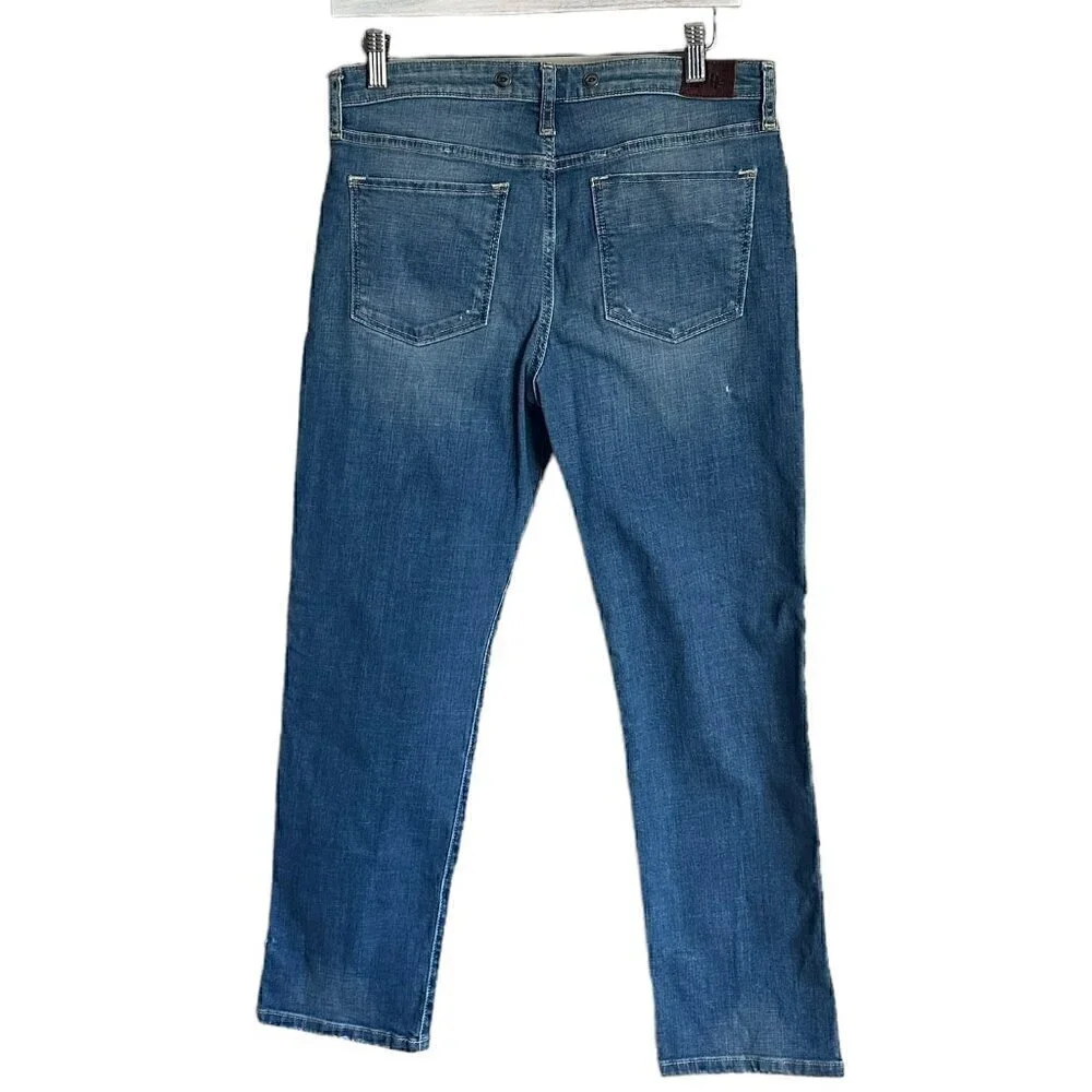 Anthropologie Holding Horses Straight Cropped Boyfriend Distressed Jeans Size 28 - Picture 6 of 13